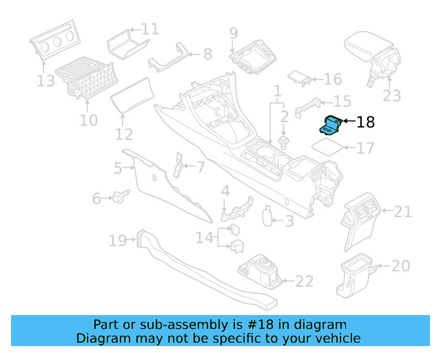 Center Console Cap 5GM-863-359-82V - View 3