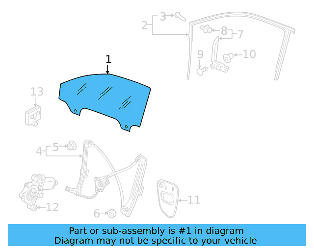 Door Glass 5G4-845-202-B