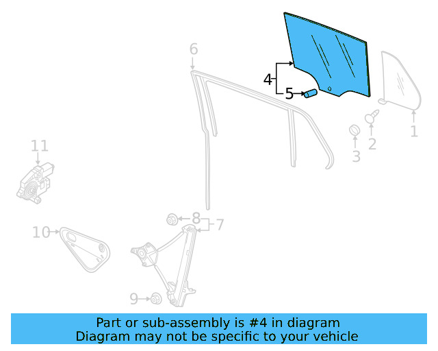 Movable Glass 5G6-845-026 - View 6