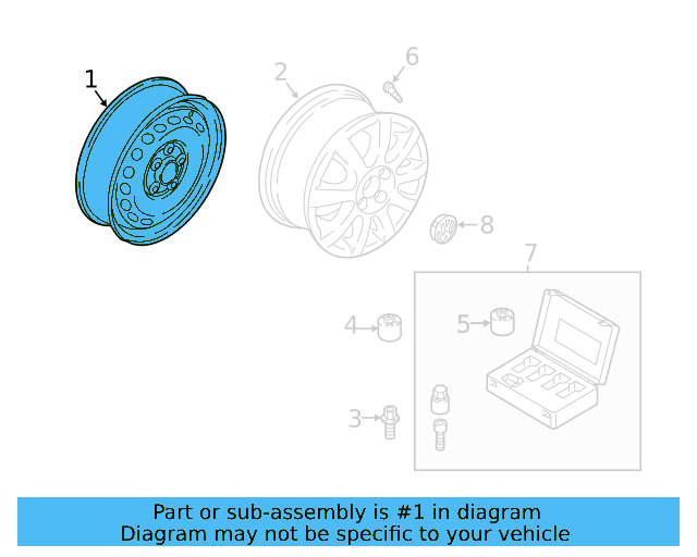 Wheel, Spare 5Q0-601-027-BJ-03C - View 4