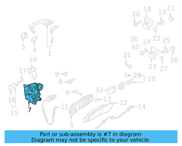 Exterior Door Handle Base 5N0-839-885-H - View 65
