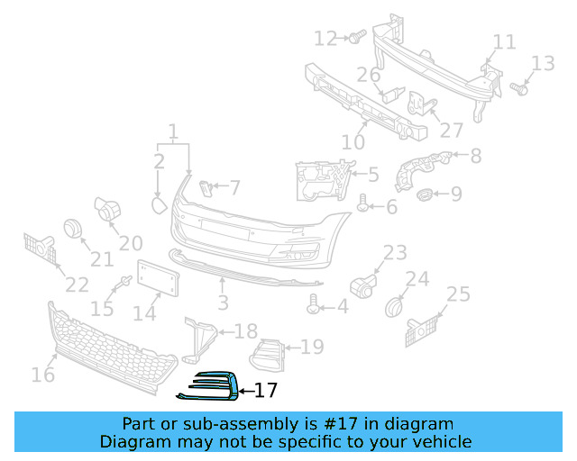 Outer Grille 5GM-853-665-J-9B9 - View 4