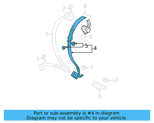 Outer Belt Assembly Upper Bolt N-989-260-01 - View 117