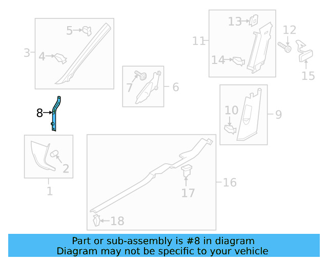 Windshield Pillar Trim 5GM-867-233-H-ZB5 - View 4