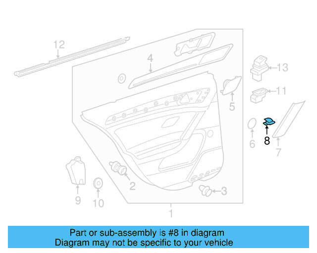 Handle Cover Clip 5G0-867-947 - View 9