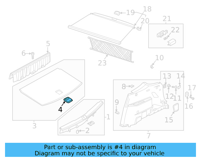 Cargo Cover Handle 5H0-887-184-A-9B9 - View 7
