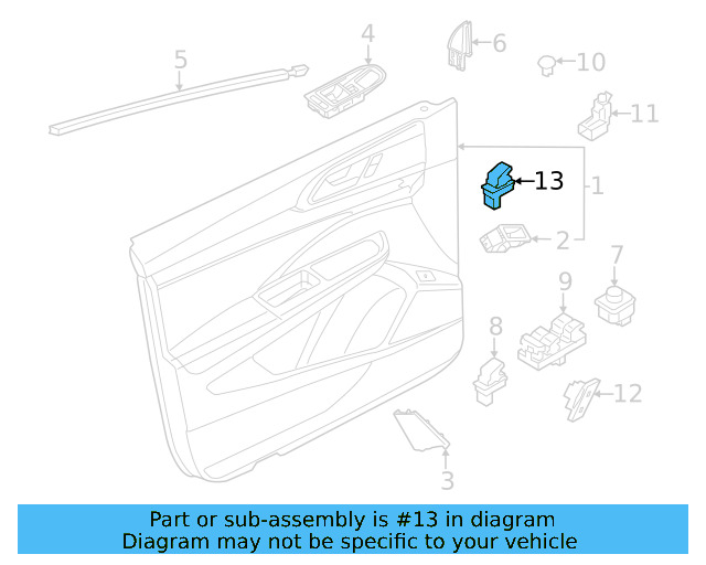 Fuel Door Switch 5H0-959-833-WHS - View 2