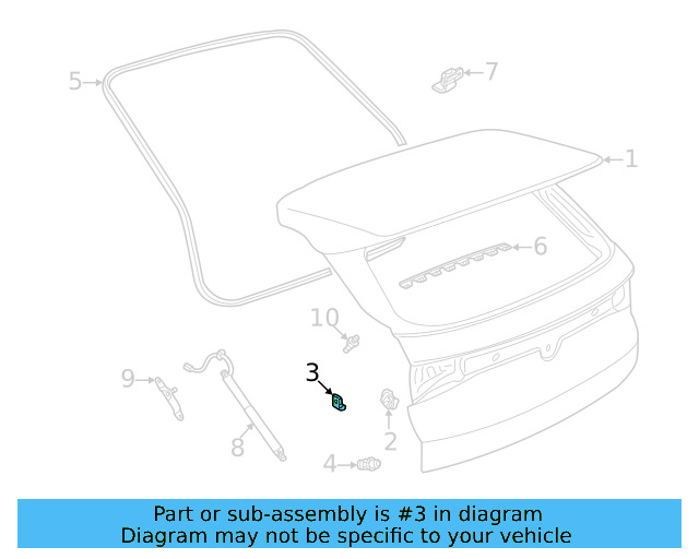 Lift Gate Wedge 5E5-827-240 - View 7