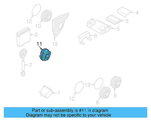 Rear Dr Speaker 5K0-035-453 - View 8
