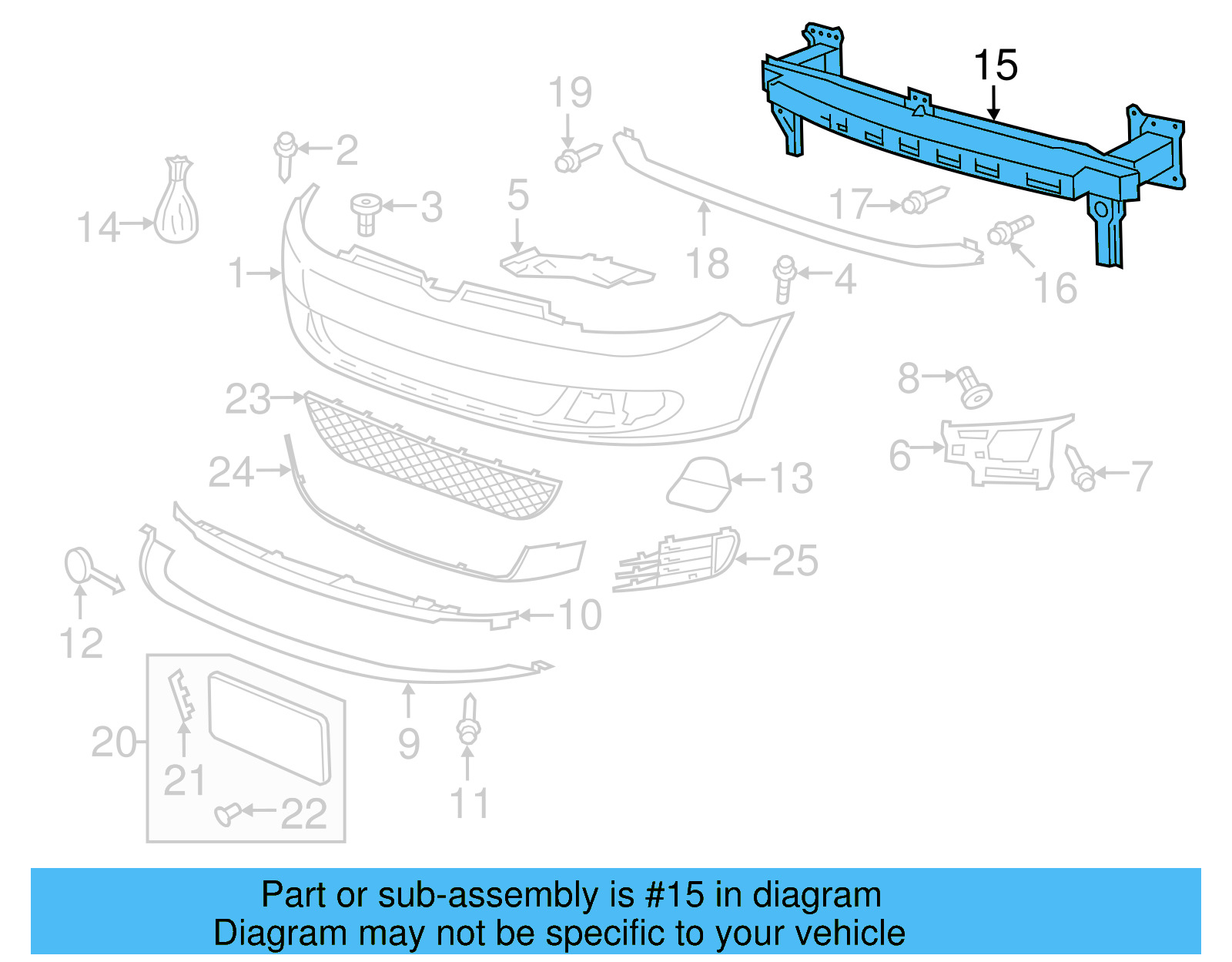 Impact Bar 5K0-807-109-H - View 3