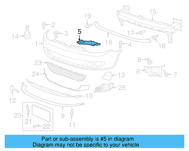 Bumper Guide 5K0-807-228-A - View 17