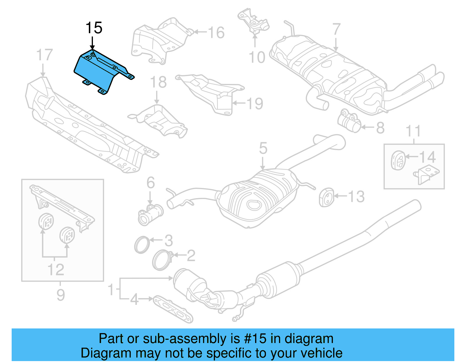 Exhaust Heat Shield 5K0-825-635 - View 28