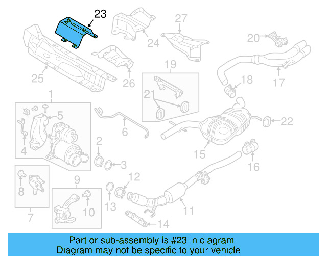 Exhaust Heat Shield 5K0-825-635 - View 53