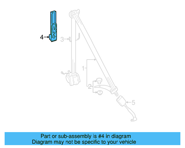 Seat Belt Height Adjuster 5K0-857-819 - View 8