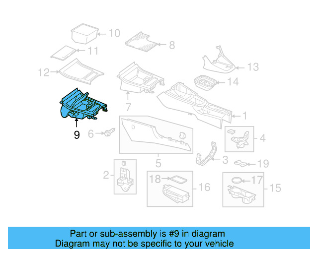 Storage Tray 5K0-857-961-9B9 - View 13