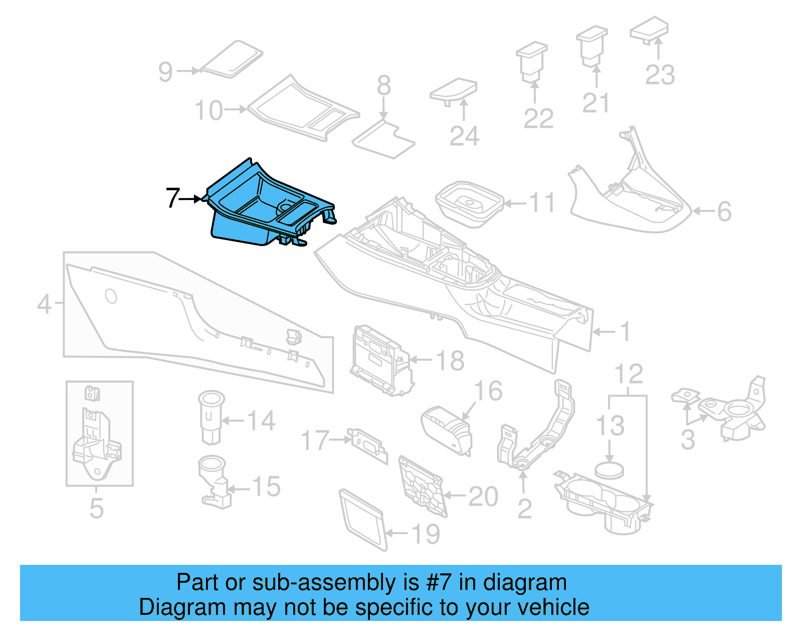 Storage Tray 5K0-857-961-A-9B9