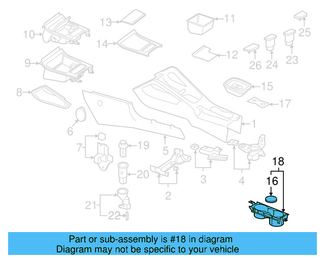 Cup Holder 5K0-862-531-A-71N - View 10