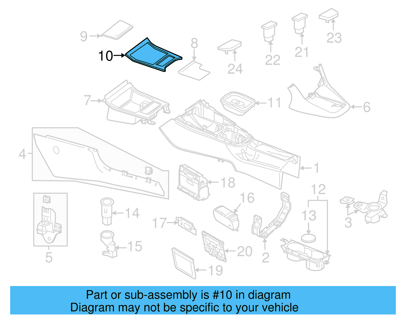 Front Trim 5K0-863-487-A-1QB - View 8