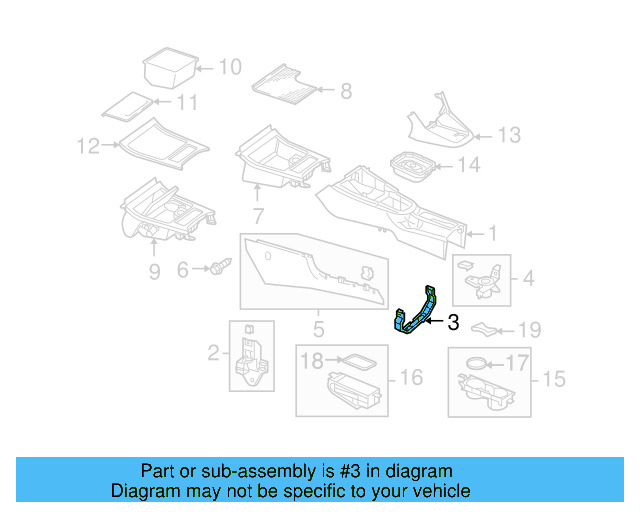 Front Console Center Bracket 5K0-863-532