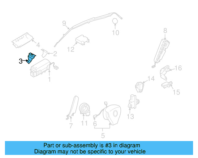 Passenger Air Bag Bracket 5K0-880-571 - View 5