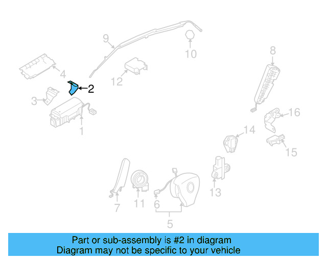 Passenger Air Bag Bracket 5K0-880-572 - View 5