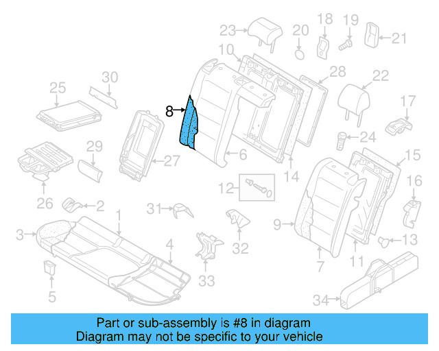 Seat Back Pad 5K0-885-776-K - View 10