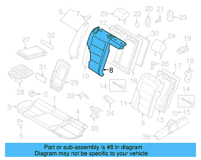 Seat Back Pad 1K0-885-776-DD - View 3