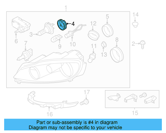 Low Beam Bulb Mount 5K0-941-109-C - View 20