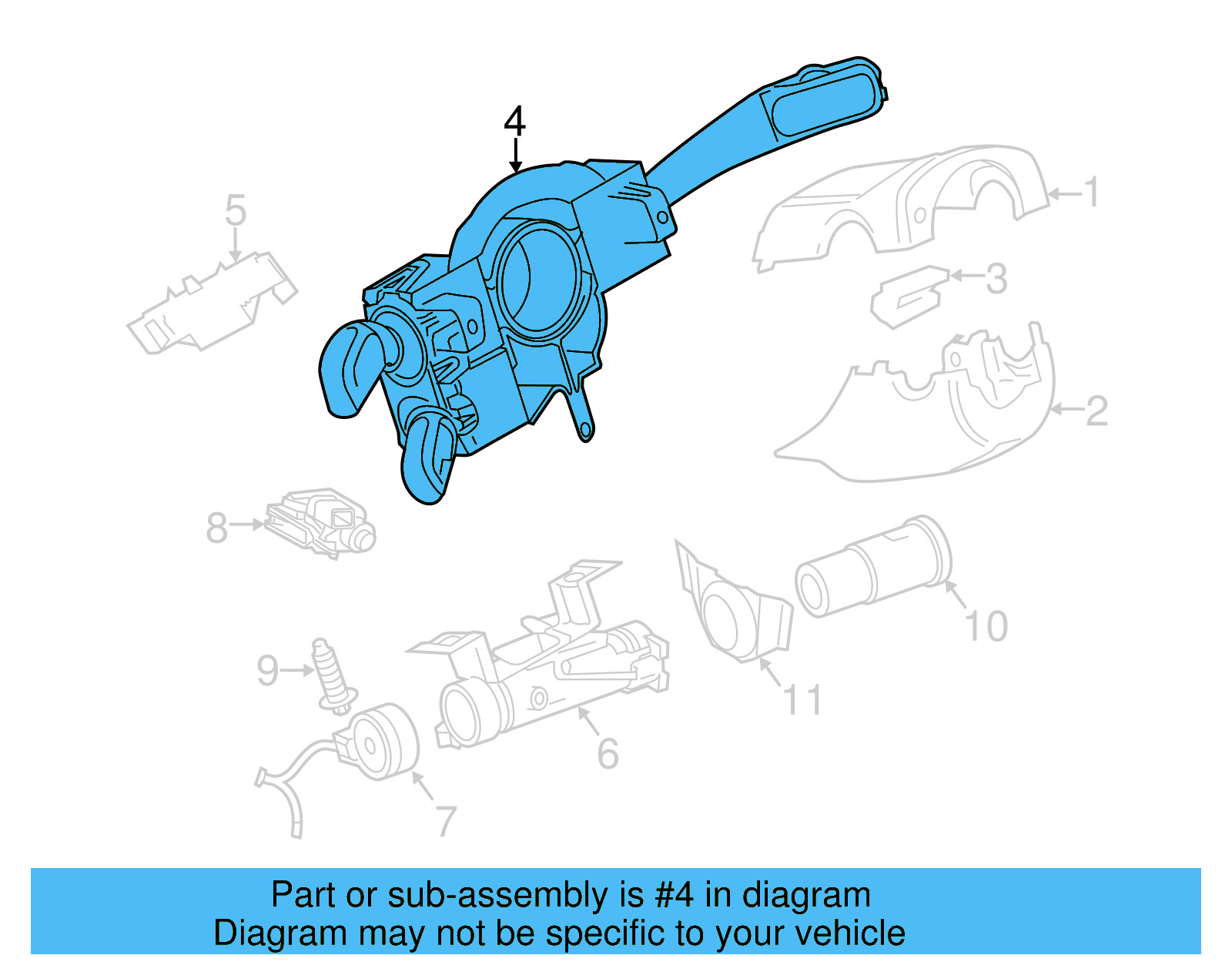 Combo Switch 5K0-953-502-9B9 - View 5
