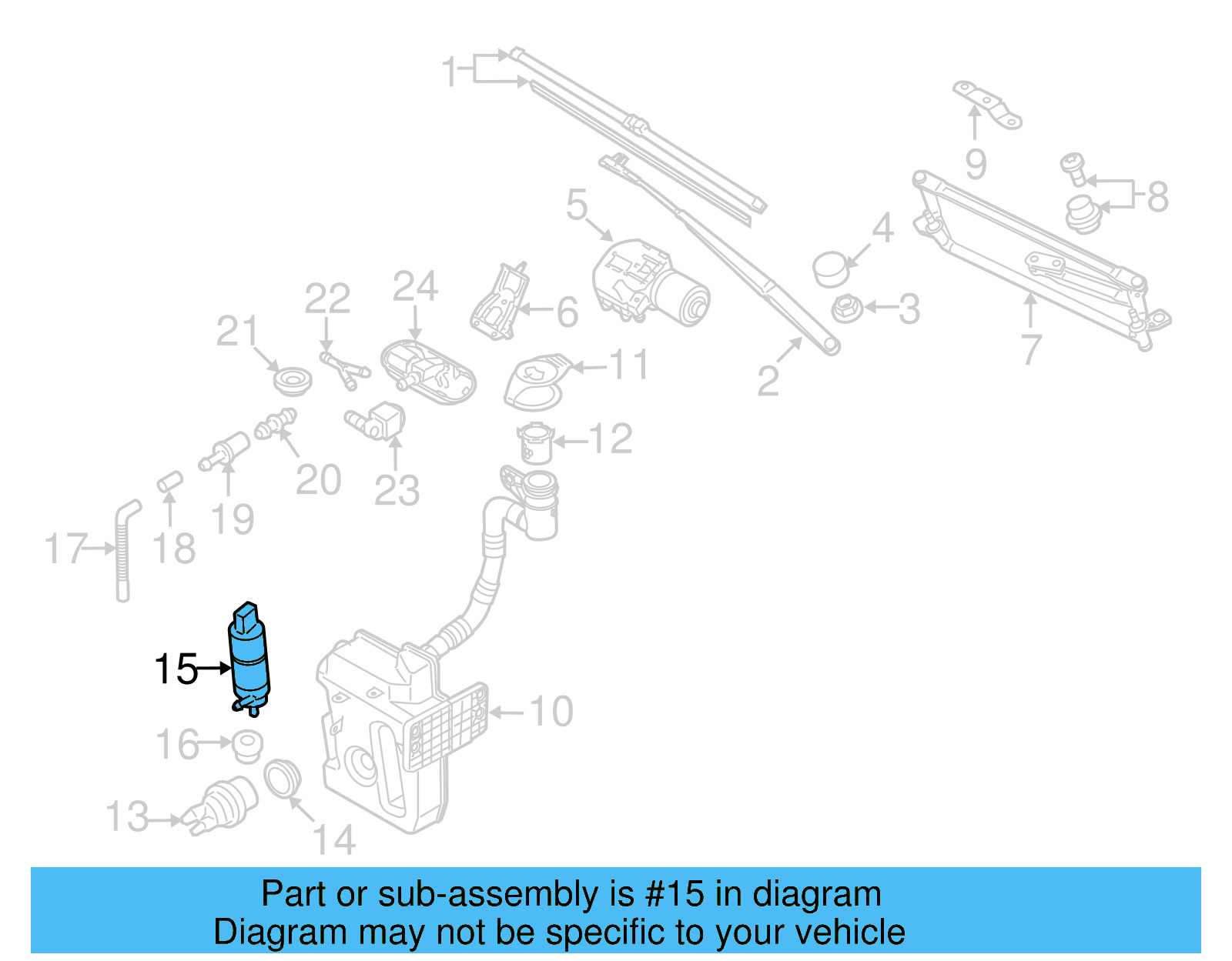 Washer Pump 5K0-955-651 - View 10