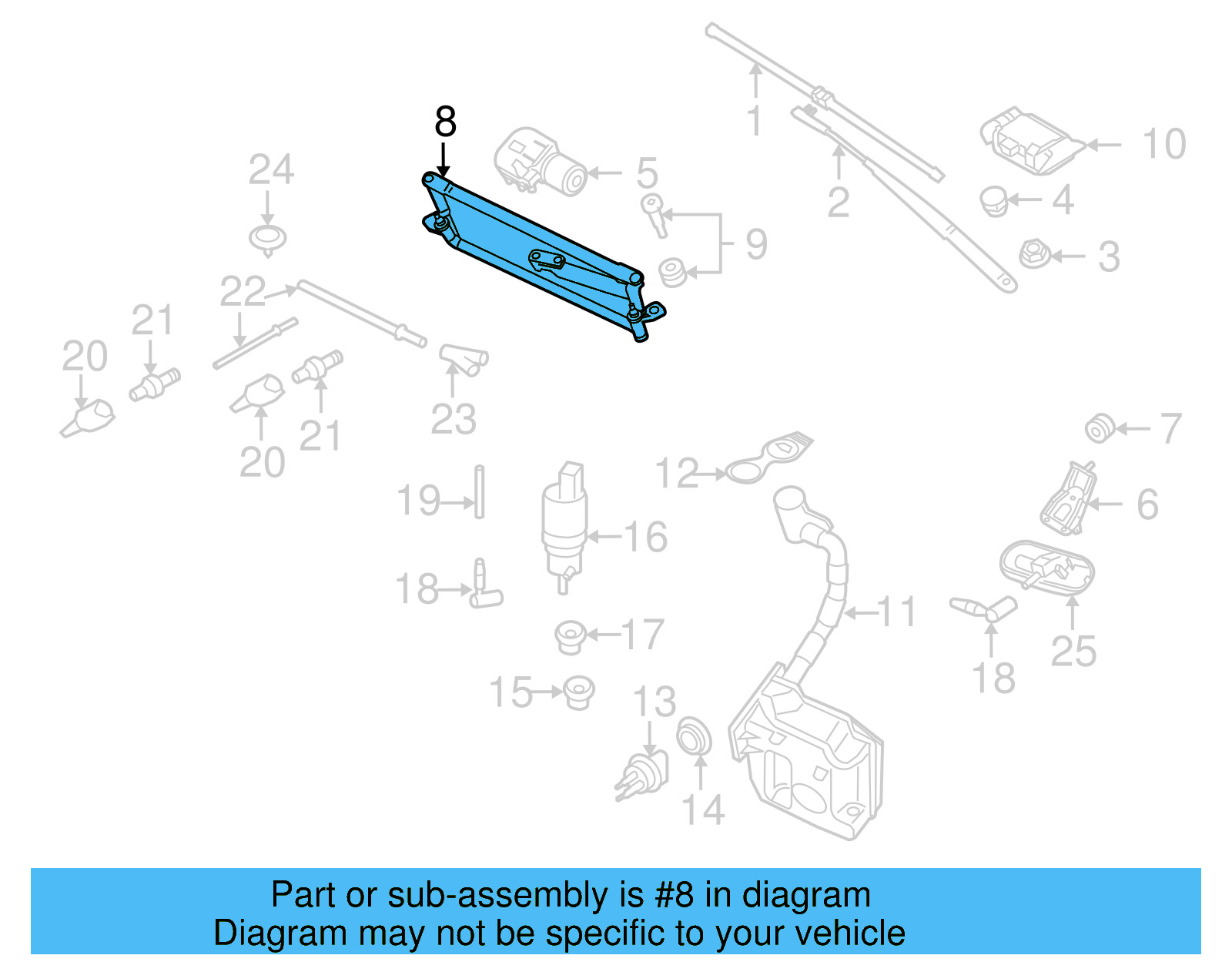 Wiper Transmission 5K1-955-601 - View 23