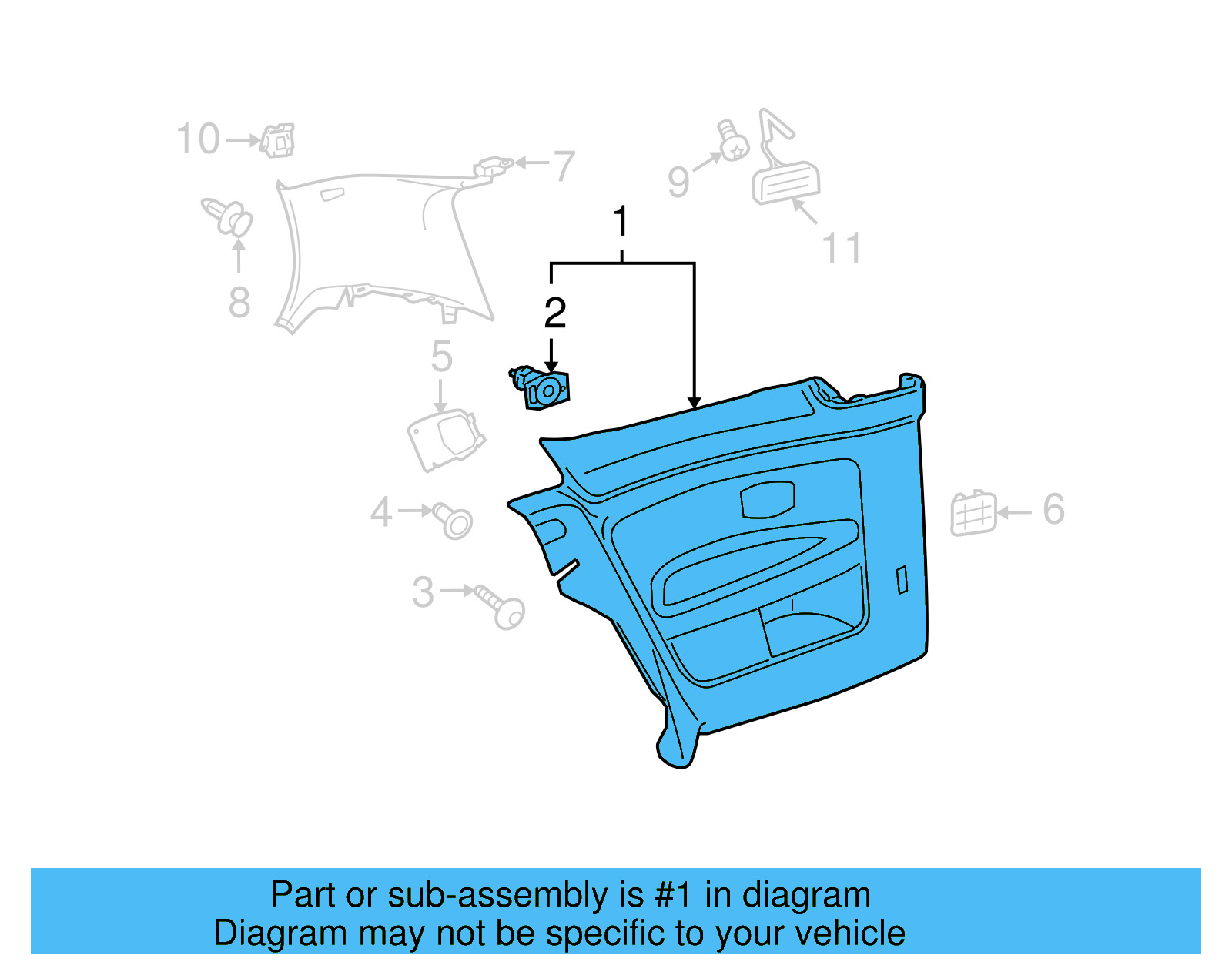 Lower Quarter Trim 5K3-867-044-P-YLU - View 2
