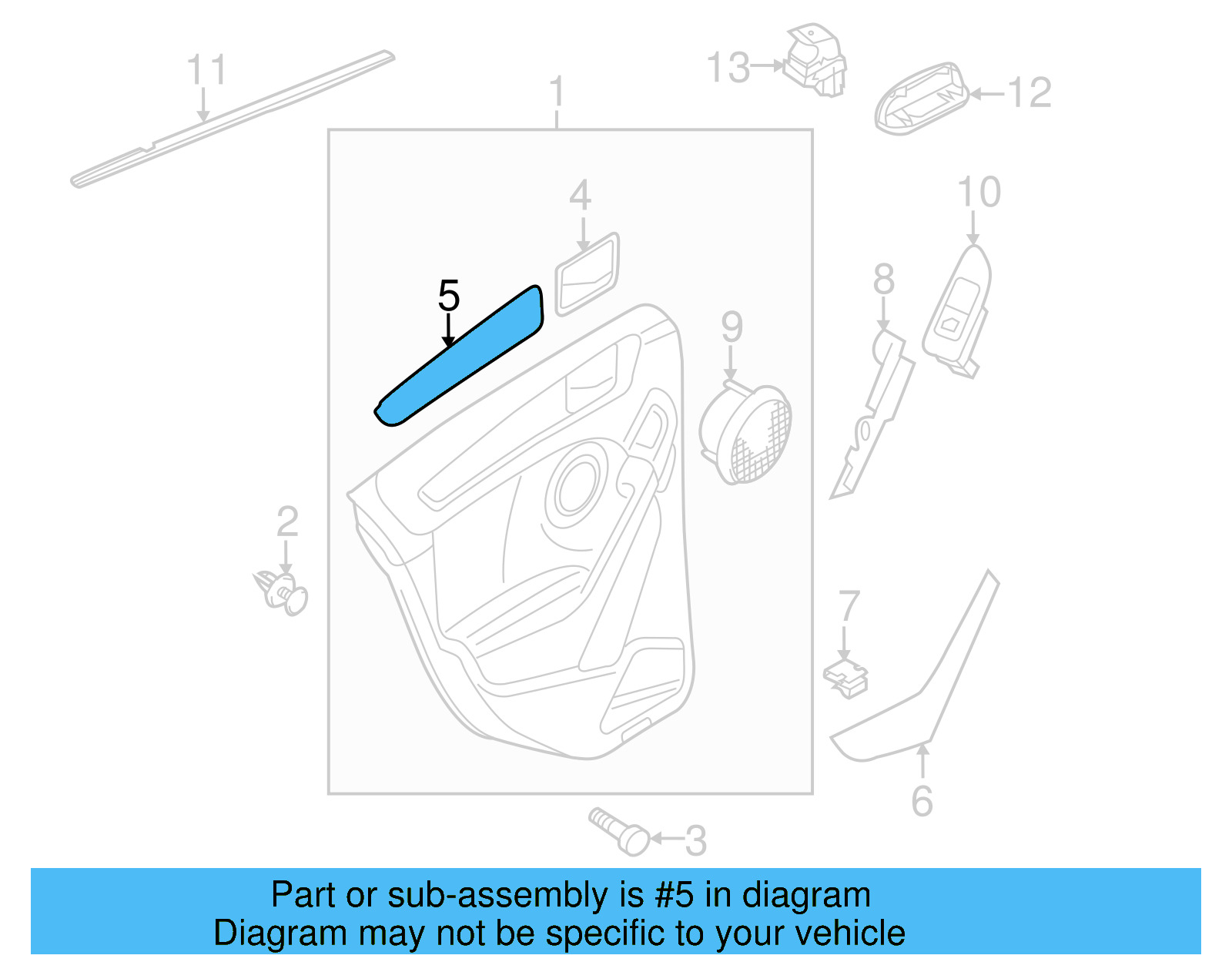 Trim Molding 5K4-867-439-A-UM1 - View 6