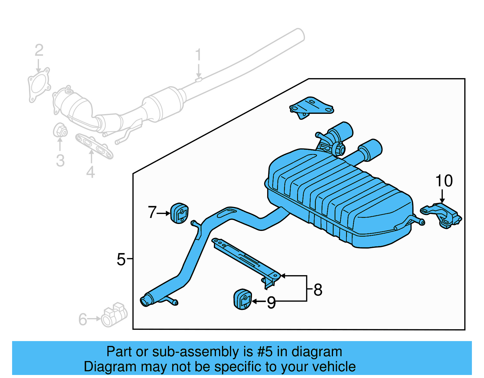 Muffler & Pipe 5K6-253-181-BT - View 4