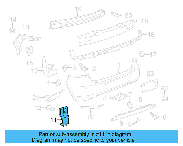 Bumper Cover Support Rail Nut N-910-189-01 - View 75