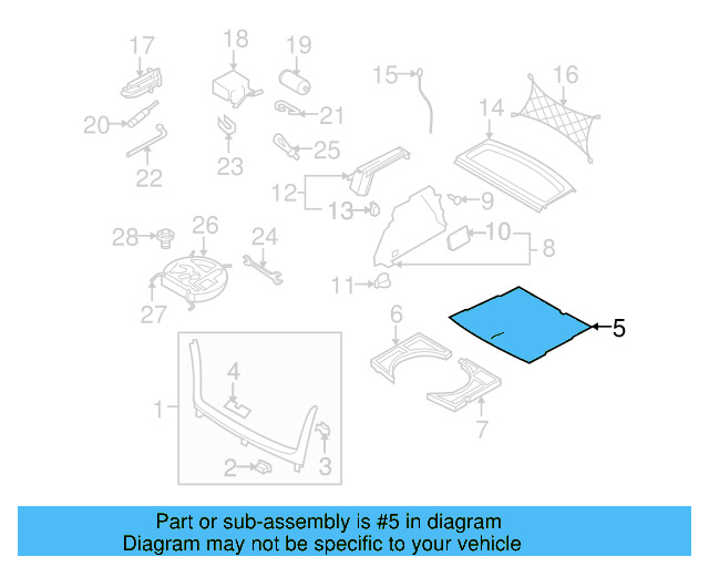 Floor Cover 5K6-863-463-A-1BS