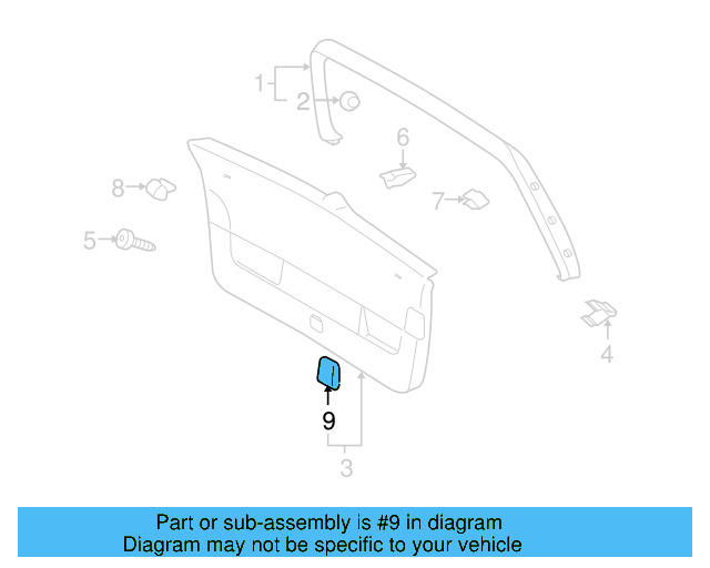 Lower Center Pillar Trim Clip 4A0-867-276-B - View 236