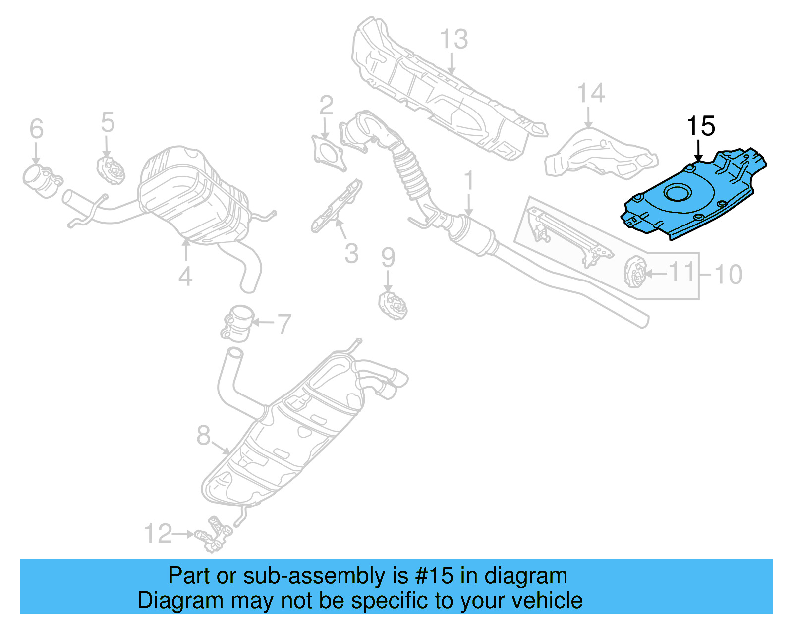 Exhaust Heat Shield 5K7-825-711 - View 10