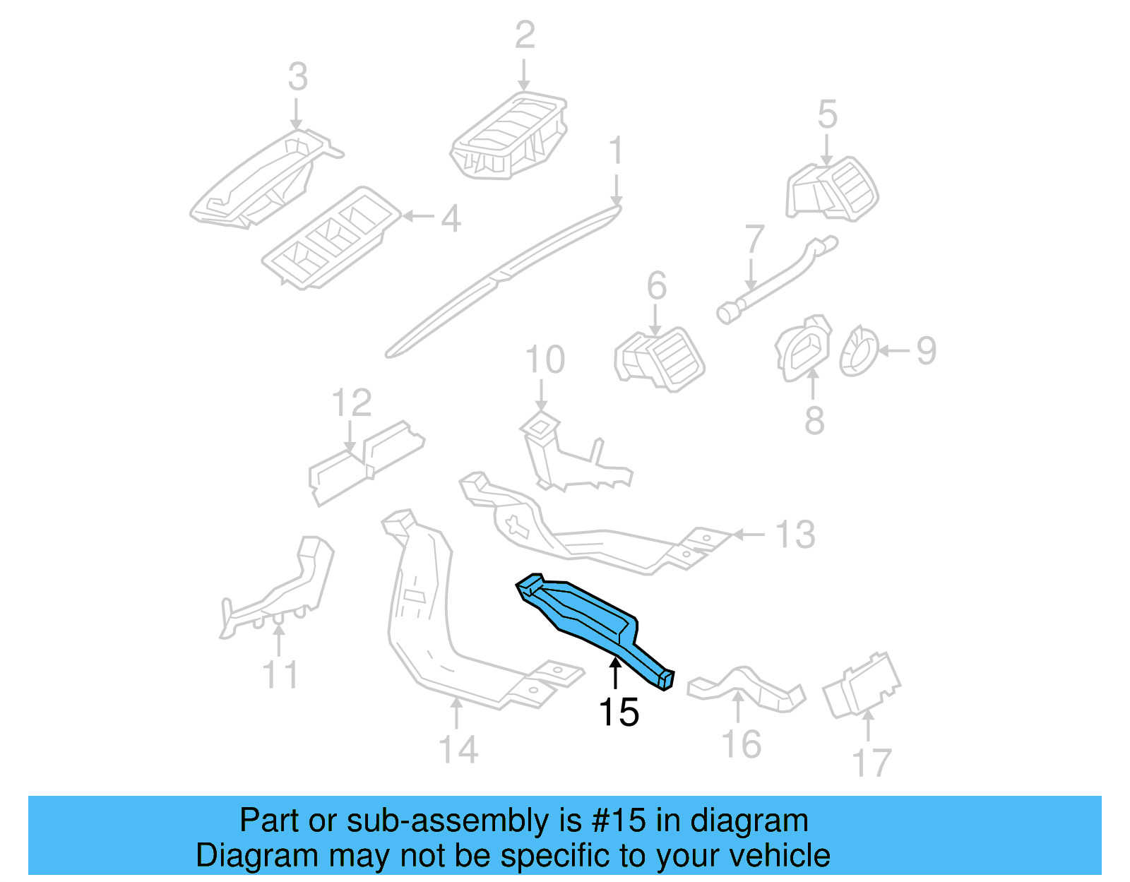 Center Duct 5M0-819-633 - View 21