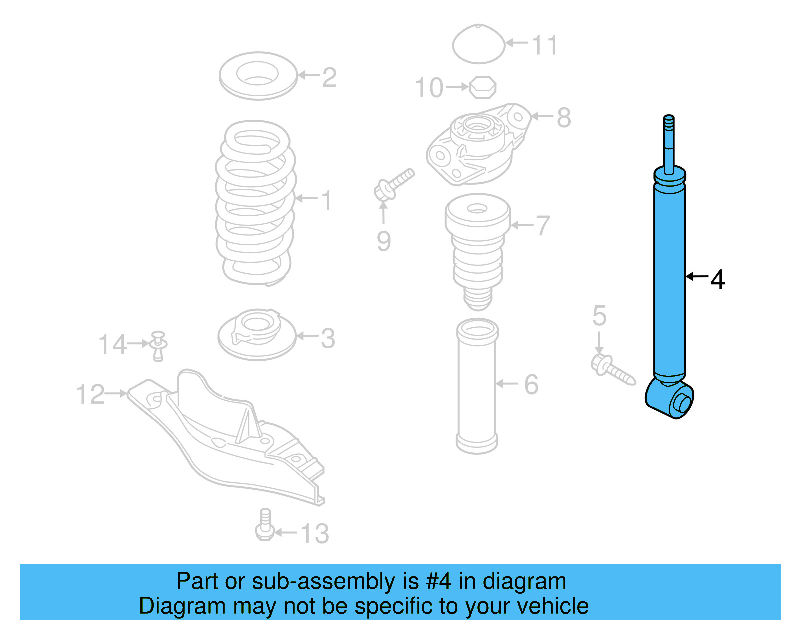 Suspension Shock Absorber 5N0-512-011-AA - View 4