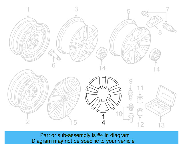 Wheel, Alloy 5N0-601-025-R-8Z8