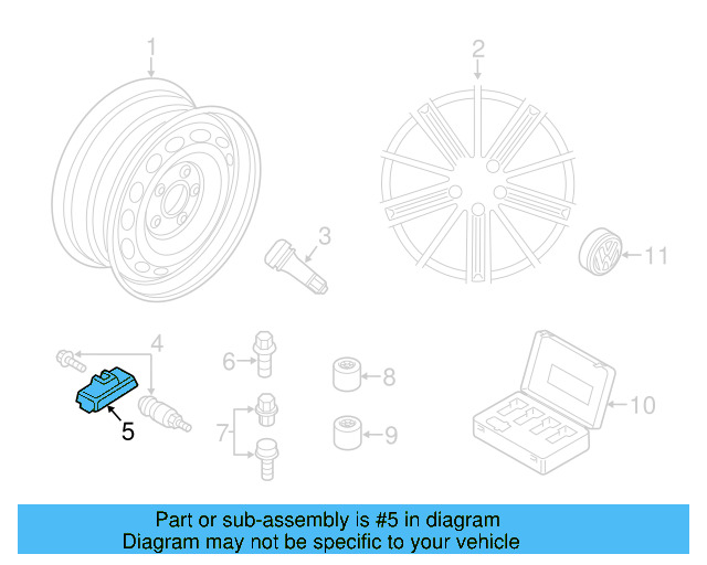 Wheel, Alloy 5N0-601-025-A-8Z8 - View 14