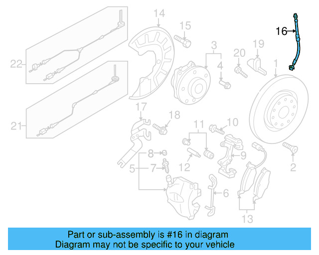 Brake Hose 5N0-611-701-A - View 3