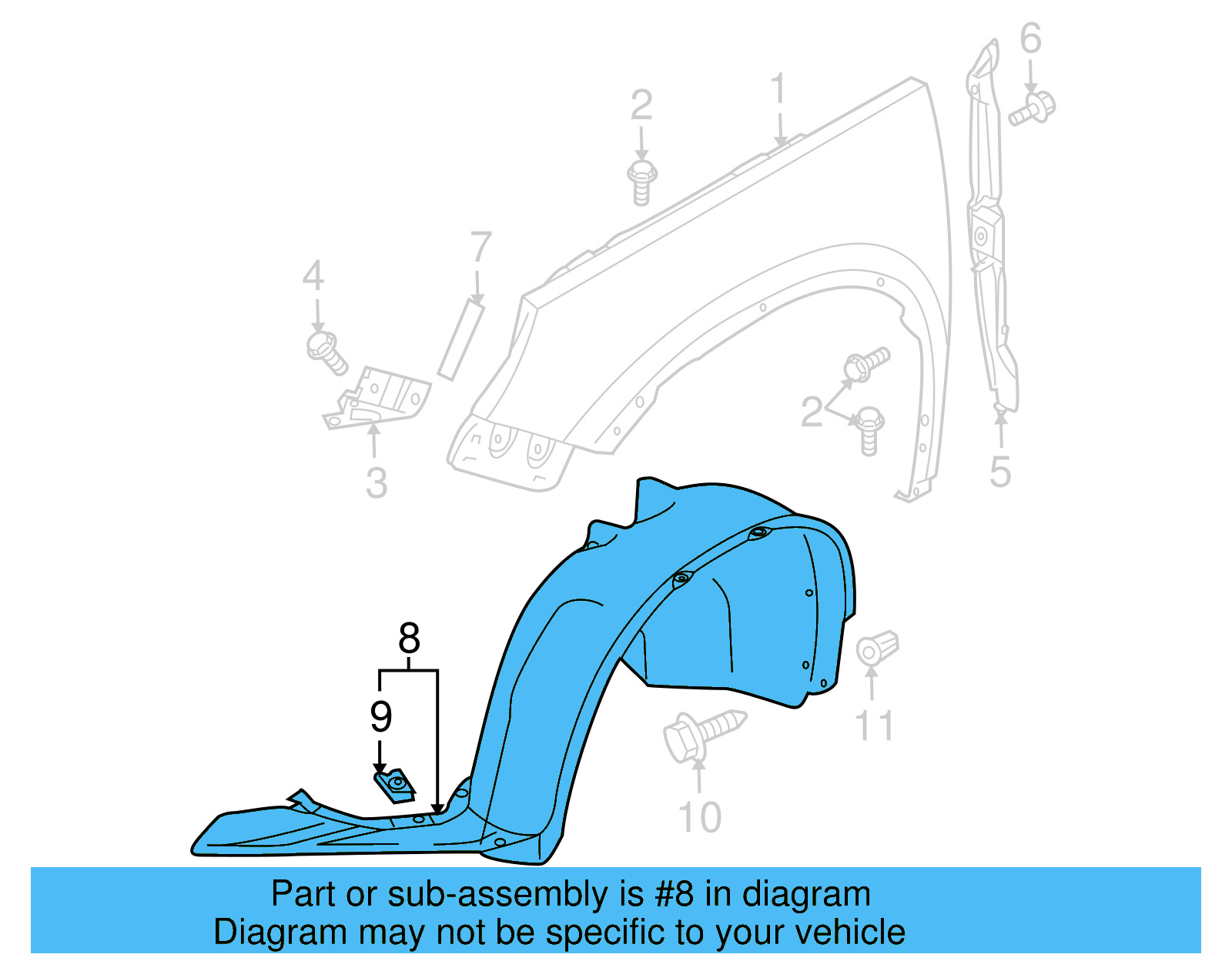 Fender Liner 5N0-805-911-C - View 3