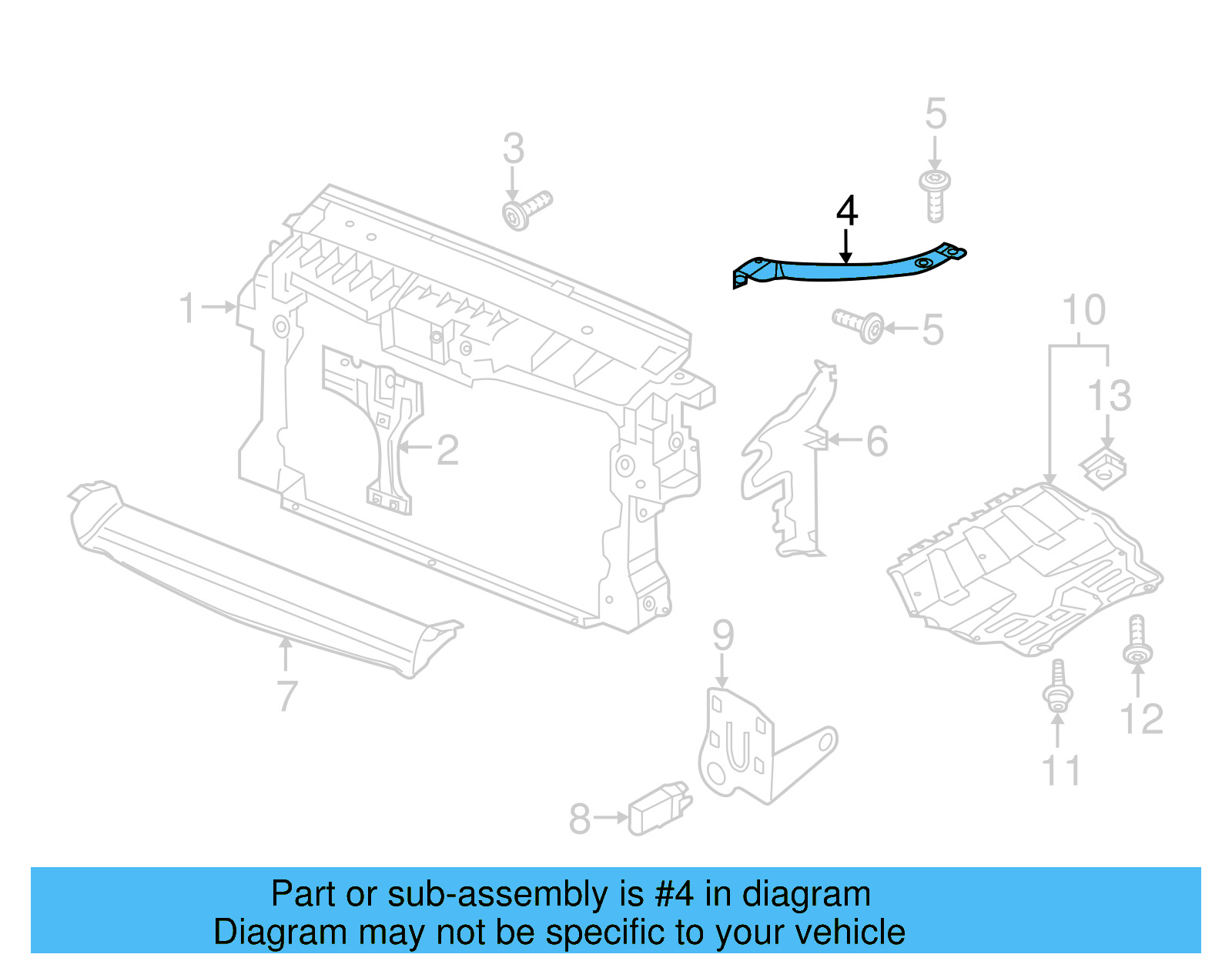 Upper Tie Bar 5N0-805-931-B - View 7