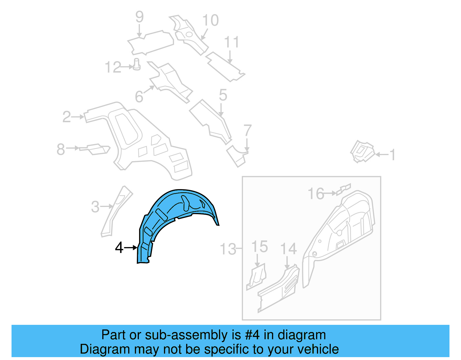 Outer Wheelhouse 5N0-809-410 - View 5