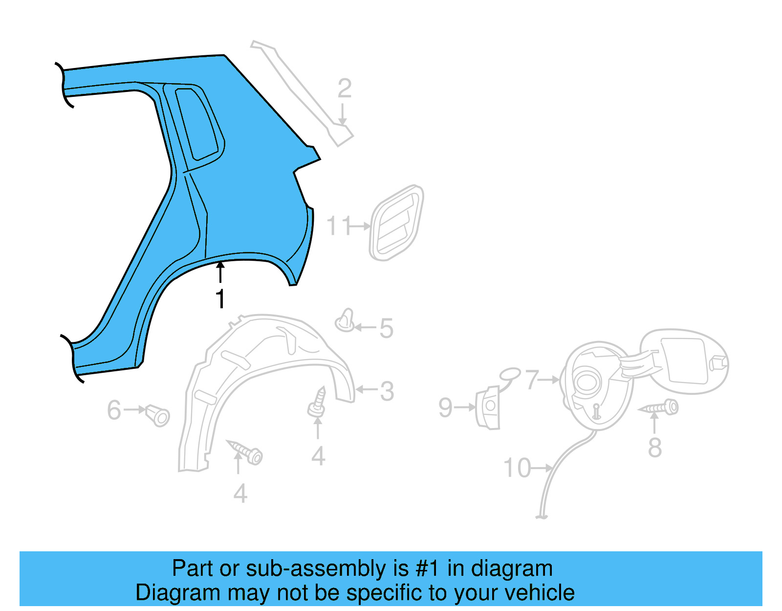 Quarter Panel 5N0-809-844 - View 2