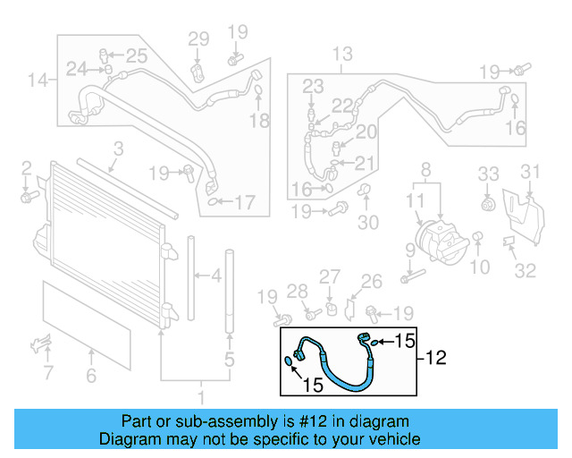 AC Hose 5N0-820-721-R - View 3