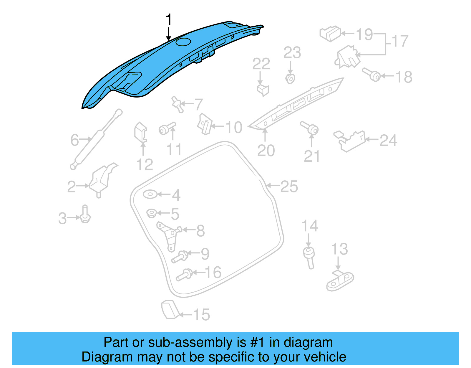 Lift Gate 5N0-827-025-G - View 8