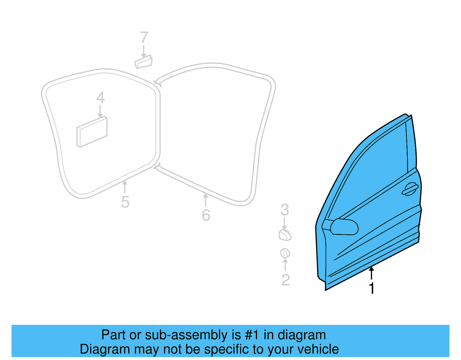 Door Shell 5N0-831-055-B - View 2